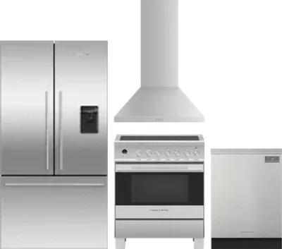 4 Piece Package Includes Refrigerator, Range, Hood And Dishwasher